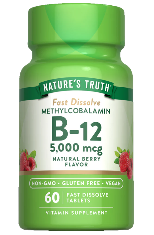 Methylcobalamin Vitamin B-12 5,000 mcg - 60 Fast Dissolve Tablets